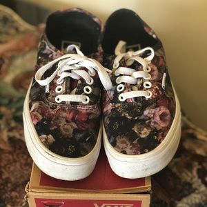 Floral Vans size 8